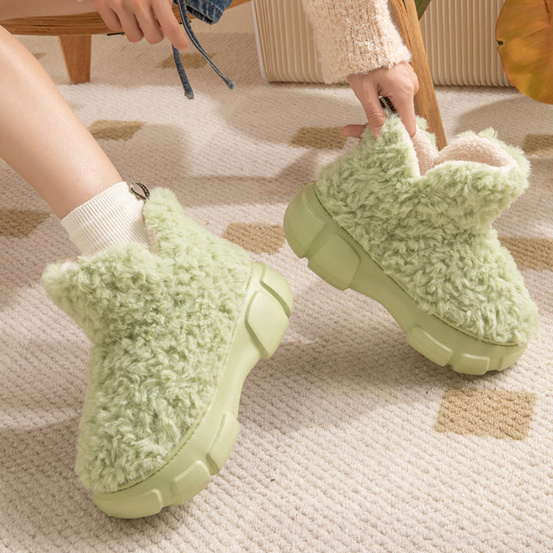 Natalie – Winterstiefel mit 6 cm Plateausohle und Plüschfutter
