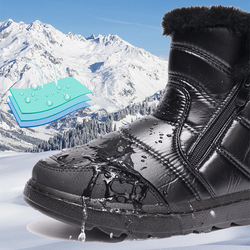 Anna – Damen Winterstiefel mit Reißverschluss und Plüschfutter