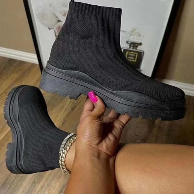Zoe – Plattform Stiefeletten mit Chunky-Absätzen für Damen
