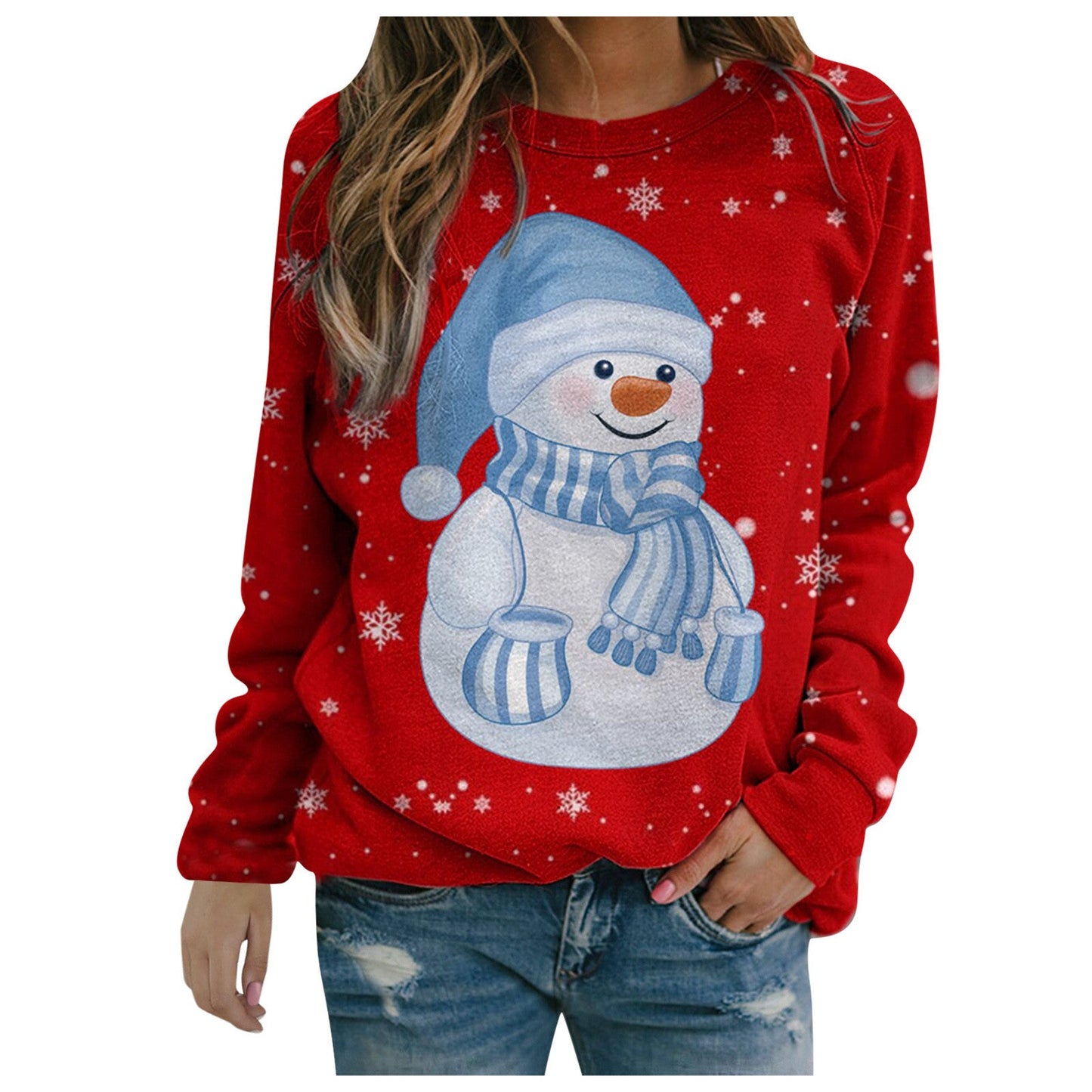Tara – Weihnachtlicher Damenpullover mit Druck