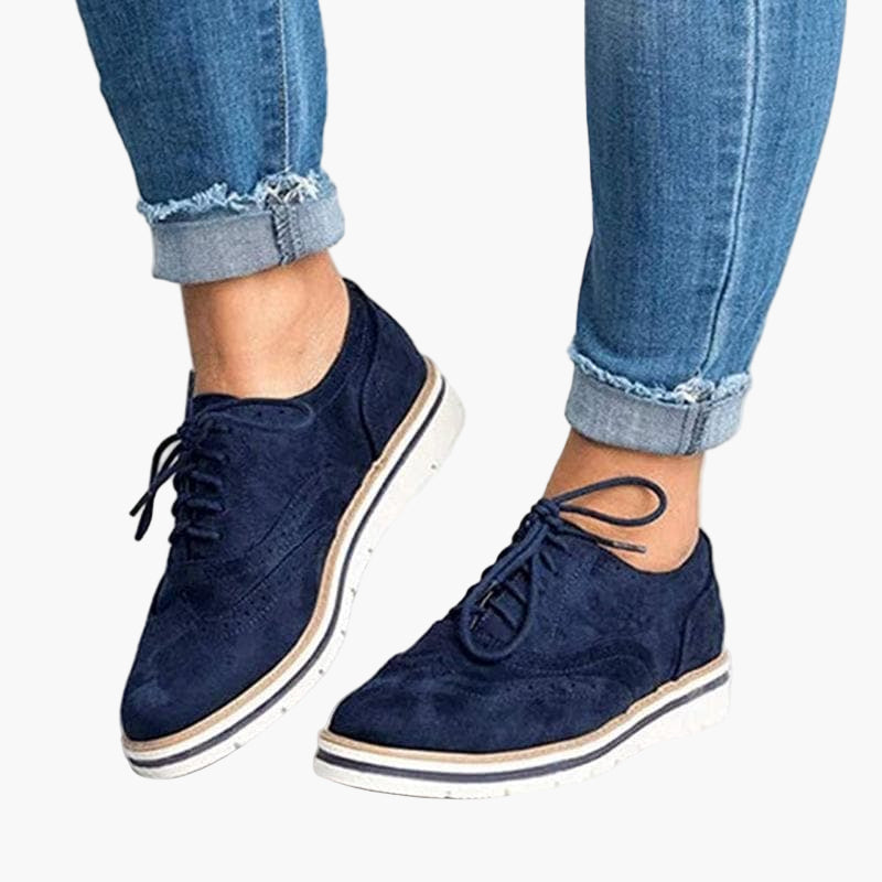 Damen Derby-Schnürschuhe mit Broguing – Elegante Freizeitschuhe für Alltag und Büro
