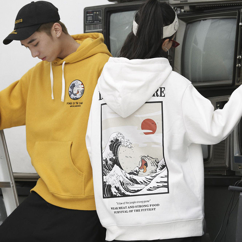 Simon – Retro-Hoodie mit Wellenmuster