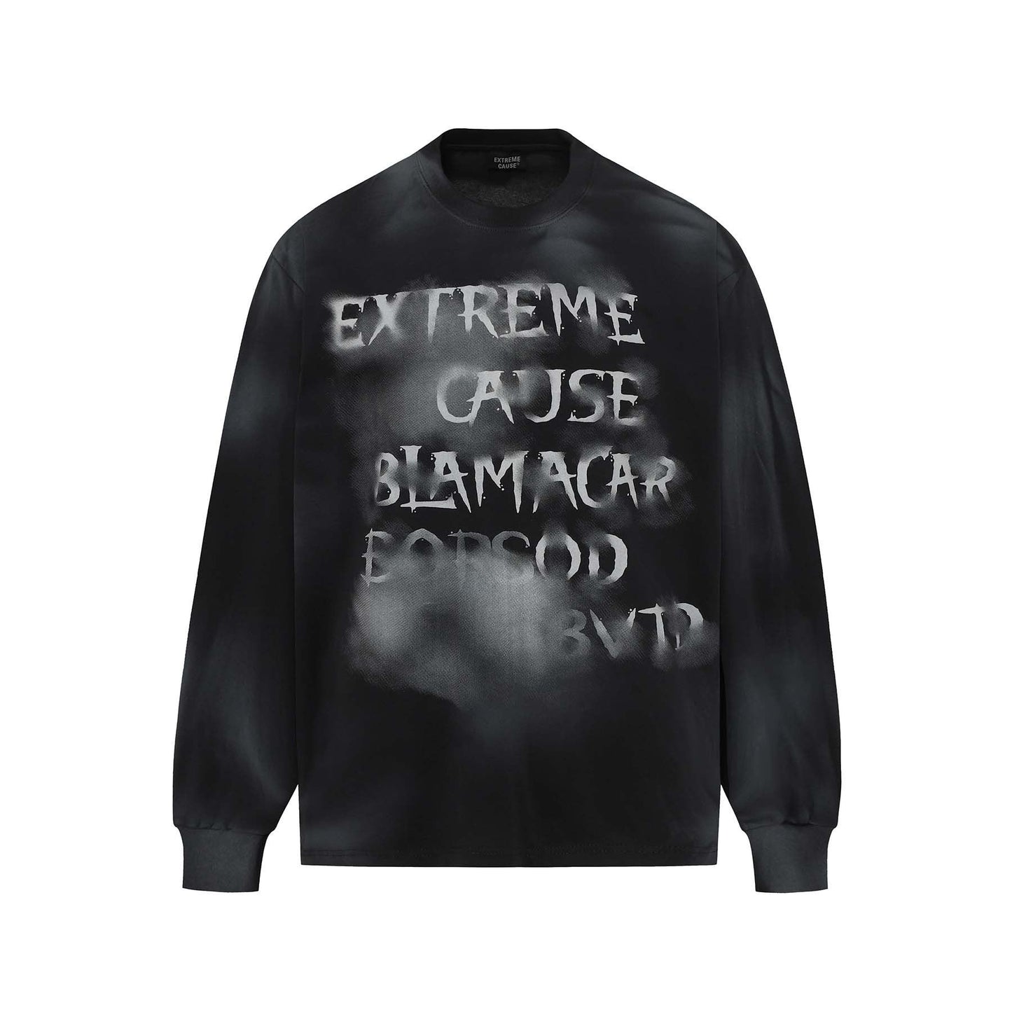 Rachael – Retro Distressed Fuzzy Buchstaben Pullover