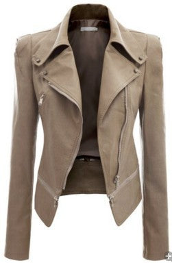 Rebecca – Motorrad-Lederjacke mit Reißverschluss