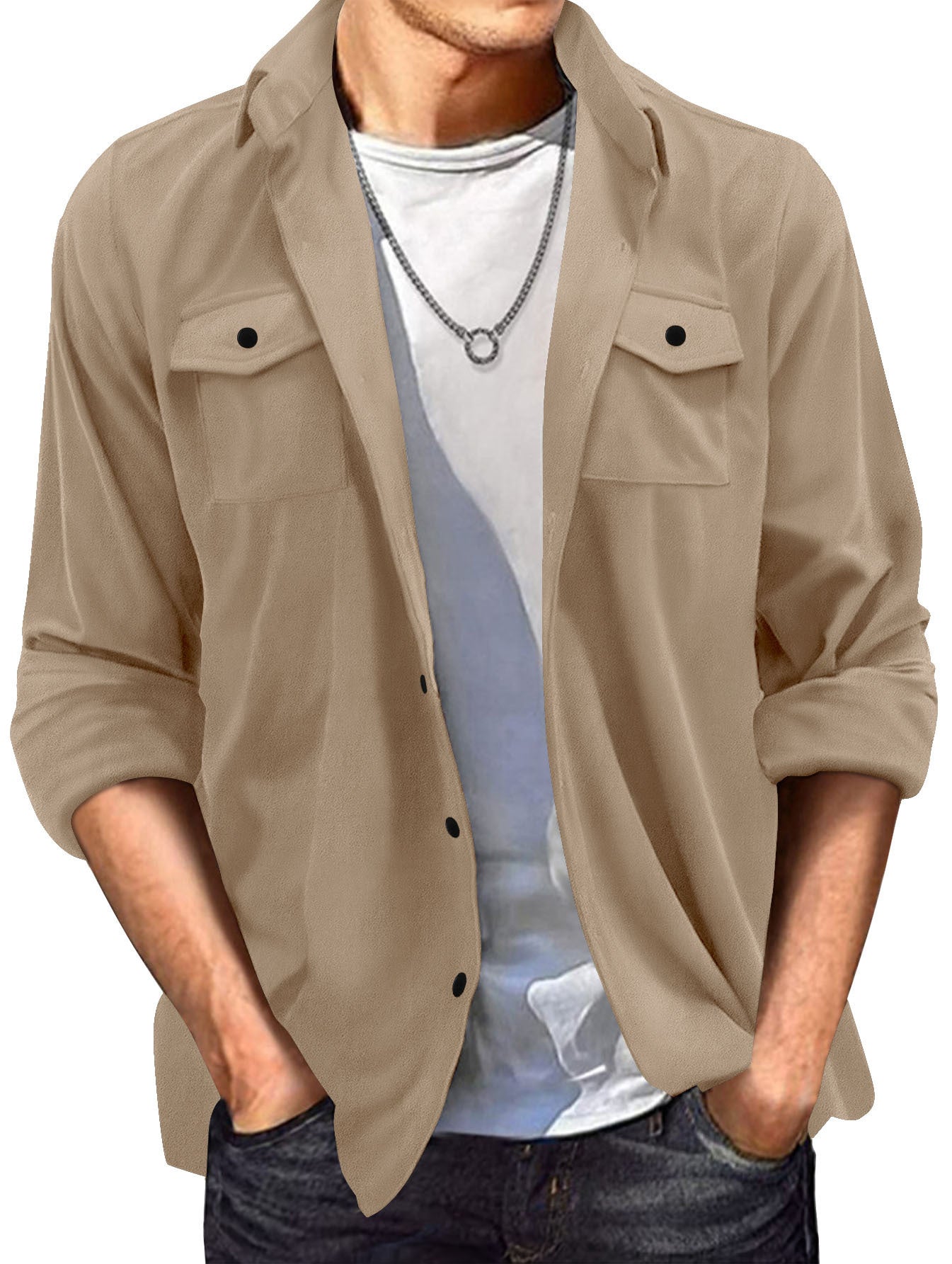 Kenneth – Herrenjacke aus Wildleder im europäischen Stil