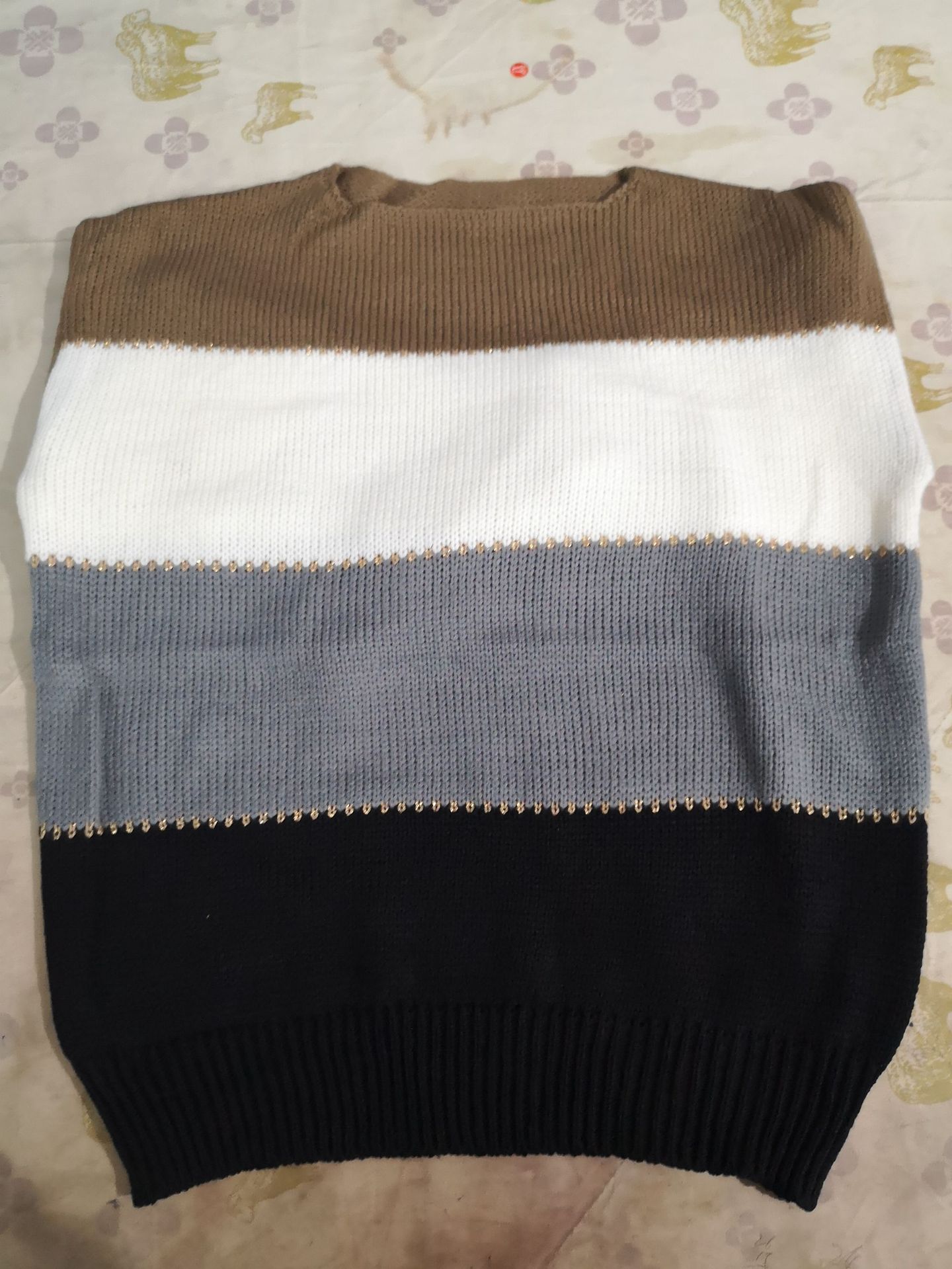 Catherine – Kontrastgestreifter Damen-Pullover