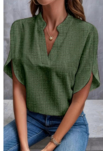 Georgina – Chiffonbluse mit V-Ausschnitt für Damen