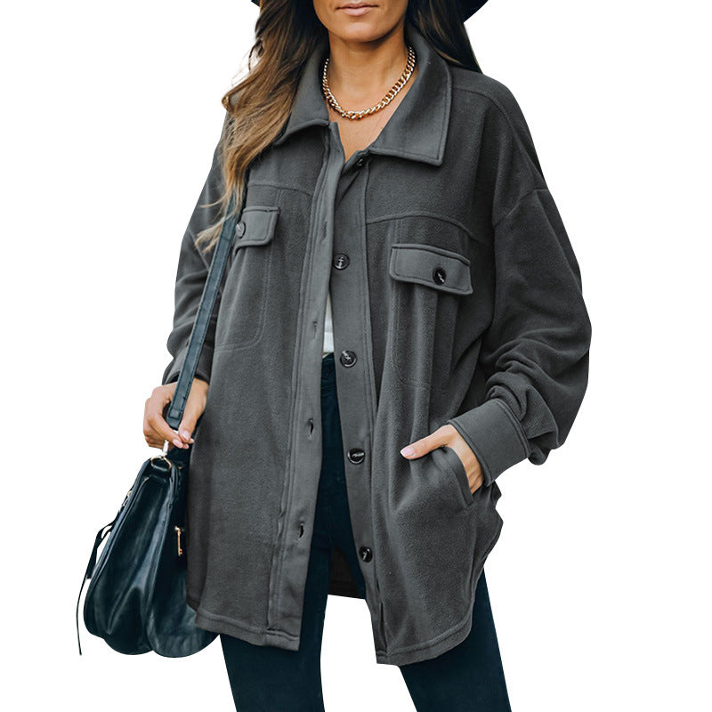 Harriet – Fleece-Cardigan mit Reverskragen