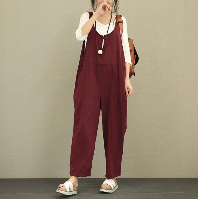 Lisa – Weite Damenlatzhose aus Baumwolle
