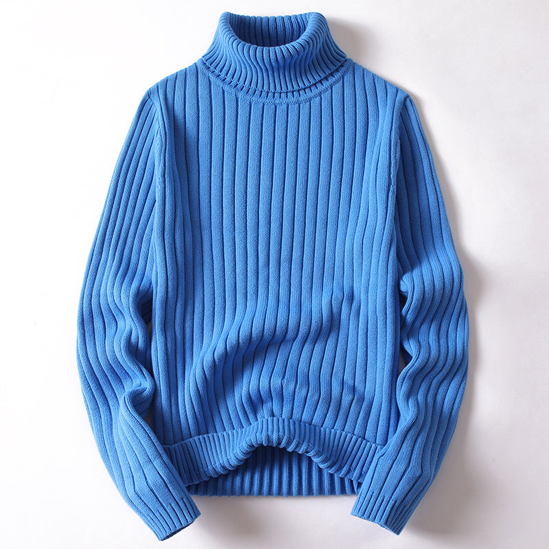 Jerry – Rollkragenpullover für Herren mit Streifen und Uni-Farben