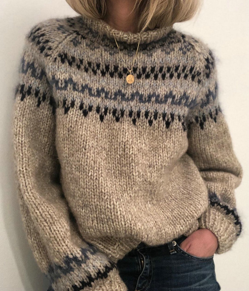 Joanne – Bedruckter Neutraler Pullover