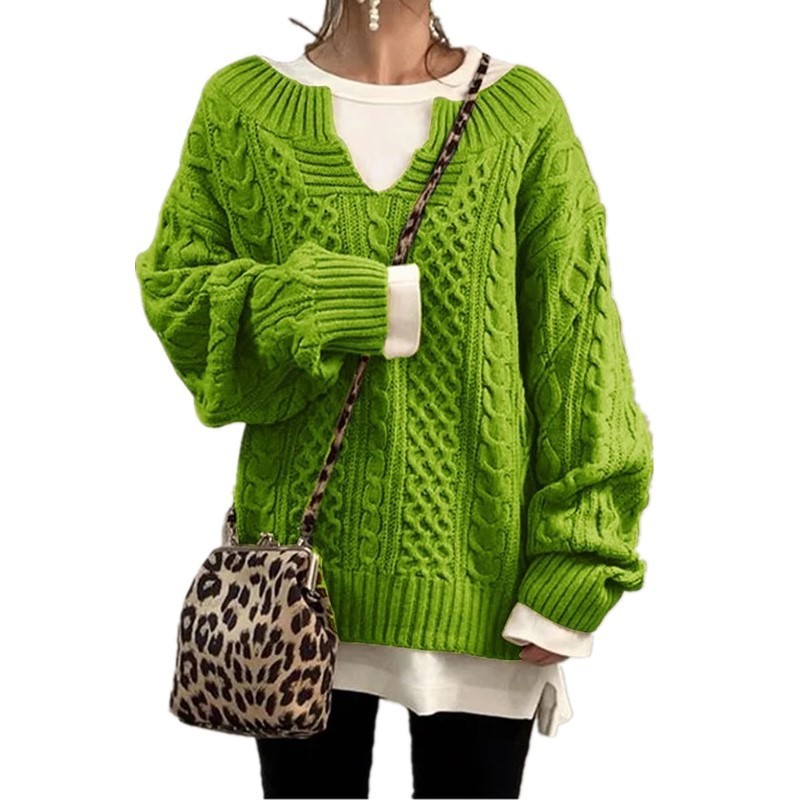 Linda – Lässiger Damenstrickpullover mit Leinenmuster