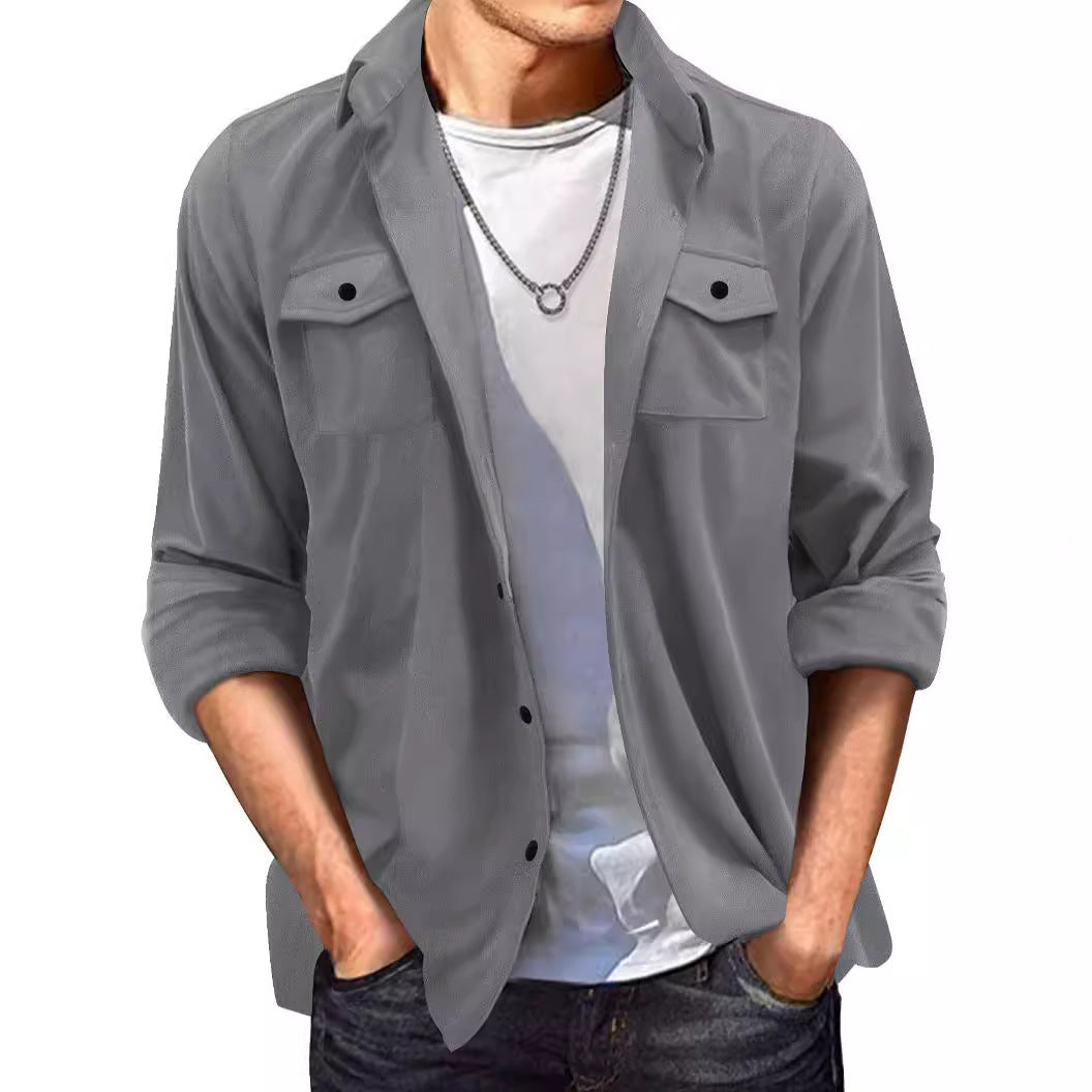Kenneth – Herrenjacke aus Wildleder im europäischen Stil