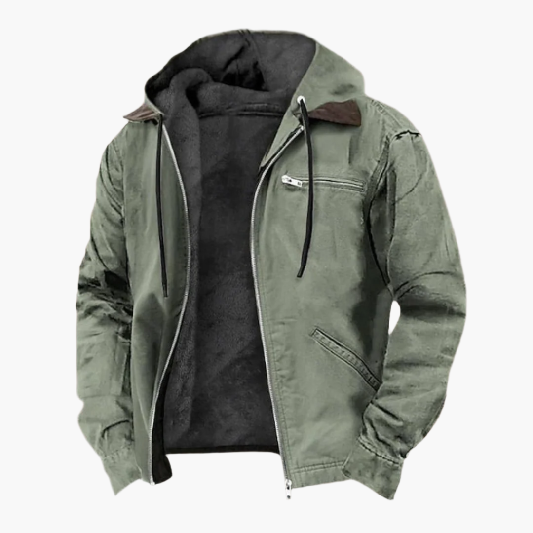 Herren Freizeitjacke mit Kapuze und Reißverschluss – Lässige Übergangsjacke für Alltag und Outdoor