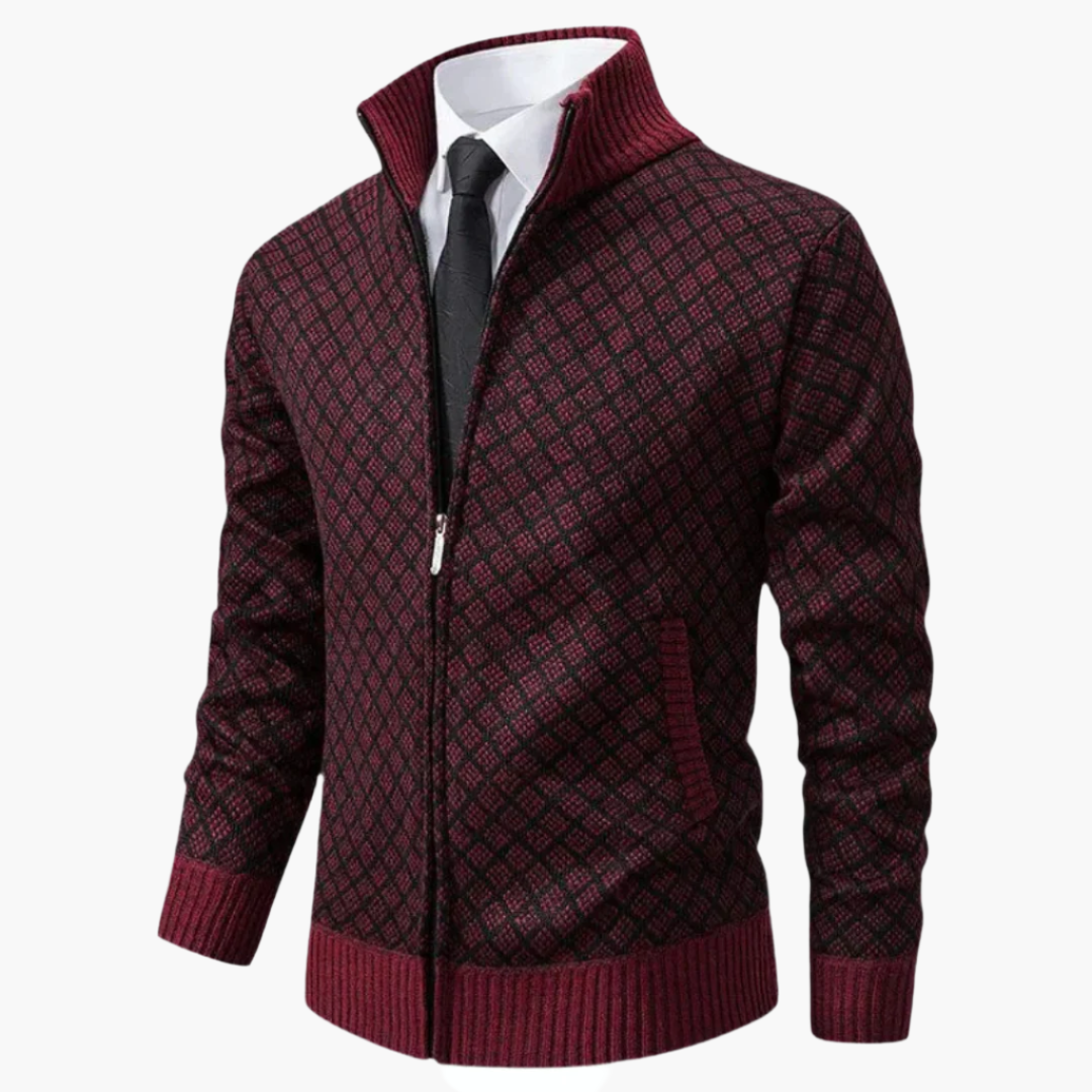 Herren Strickjacke mit Reißverschluss – Eleganter Business Casual Stil für Alltag und Büro
