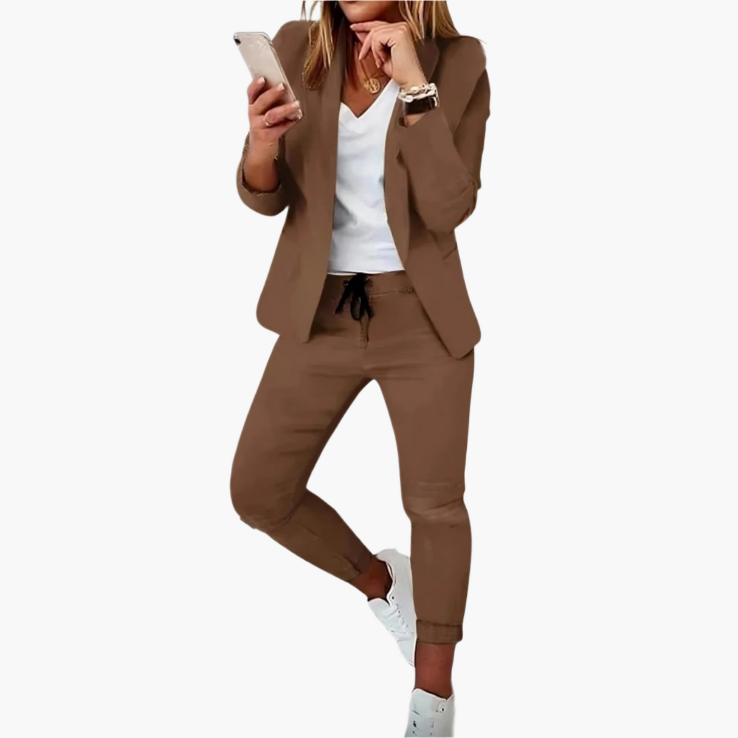 Damen Business Casual Blazer & Hosen Set – Stilvolles und Bequemes Outfit für Büro & Alltag
