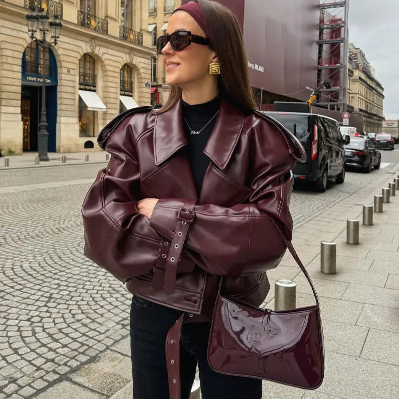 Harriet – Lederjacke mit Lässigem Revers für Damen