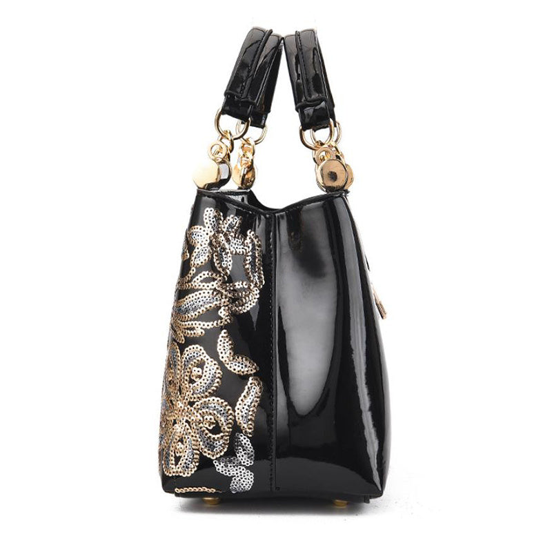 Julie – Glänzende Damen-Schultertasche mit Pailletten