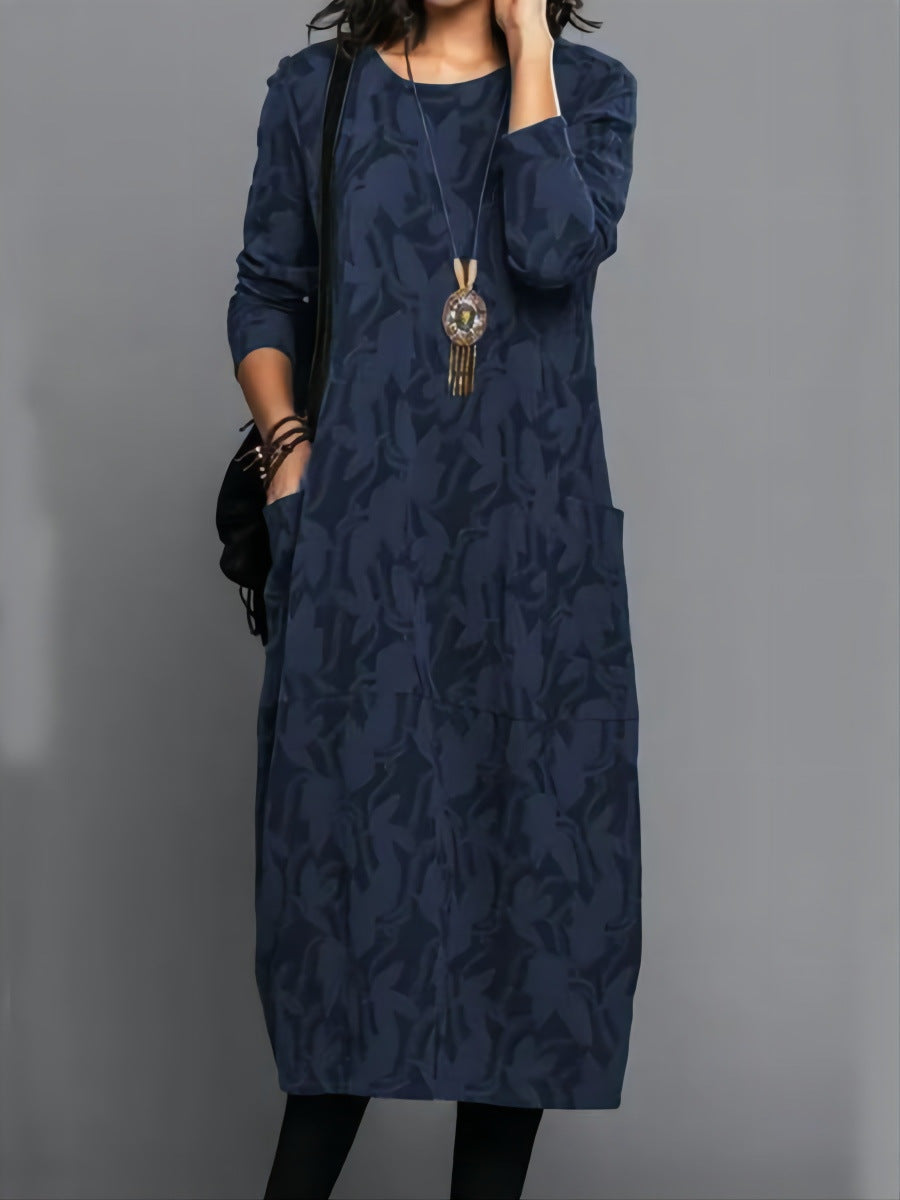 Melanie – Retro Strickkleid mit Kunstvollem Muster