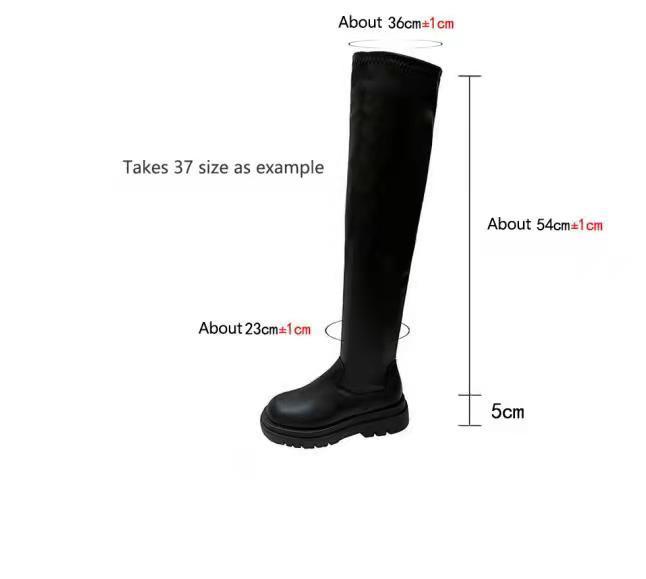 Barbara – Dicke Sohle Stiefel mit Chunky Absatz