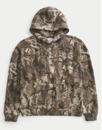 Louise – Oversize Damen-Hoodie mit Ahornblatt-Muster