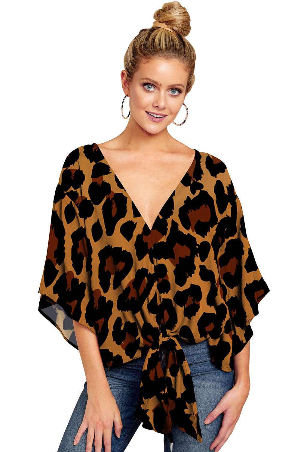 Sue – Oversize Bluse mit Leopardenmuster