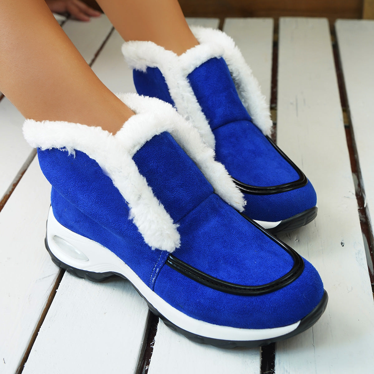 Caroline – Luftgepolsterte Schneestiefel mit Leopardenmuster