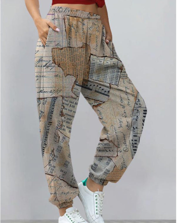 Ruby – Damen Haremshose mit Boho-Print und Taschen