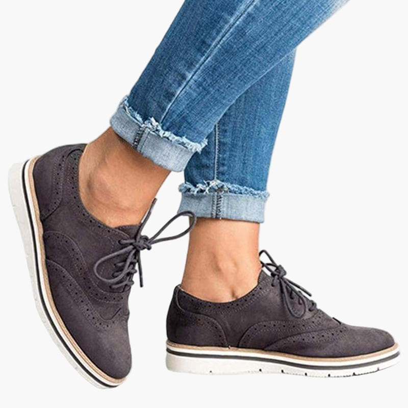 Damen Derby-Schnürschuhe mit Broguing – Elegante Freizeitschuhe für Alltag und Büro
