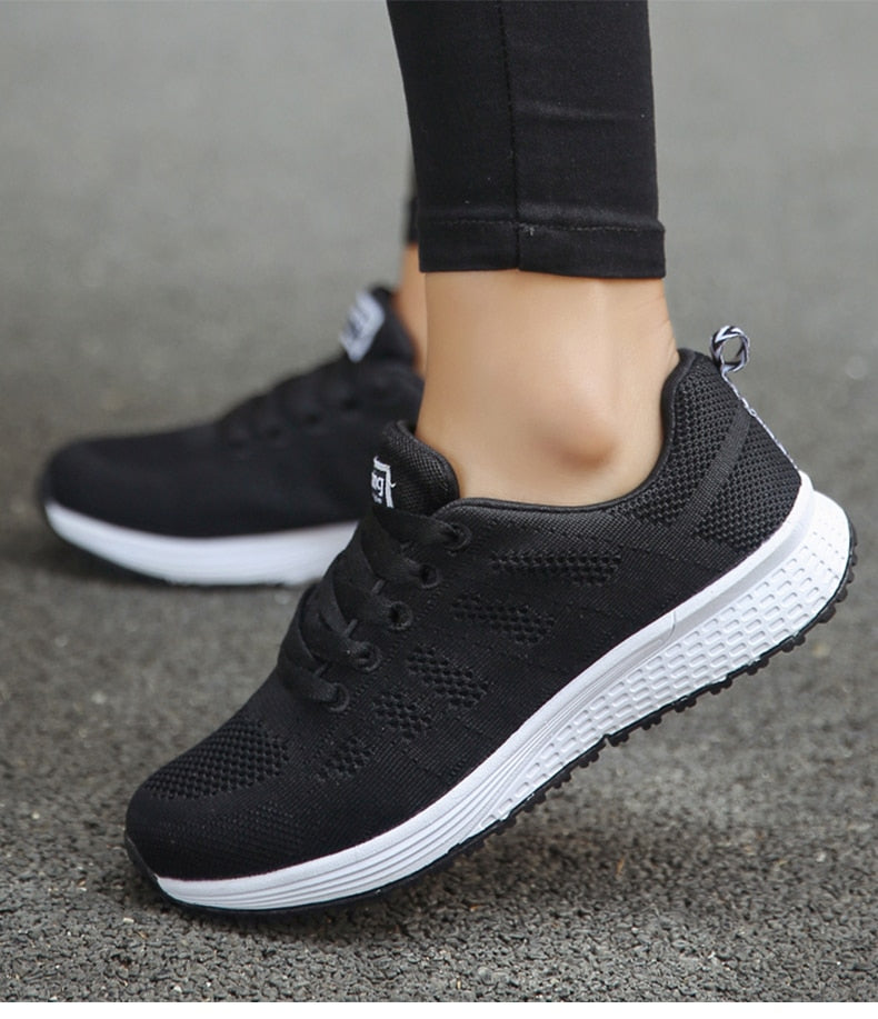 Damen Sneaker Leicht Atmungsaktiv Bequeme Laufschuhe für Alltag und Sport