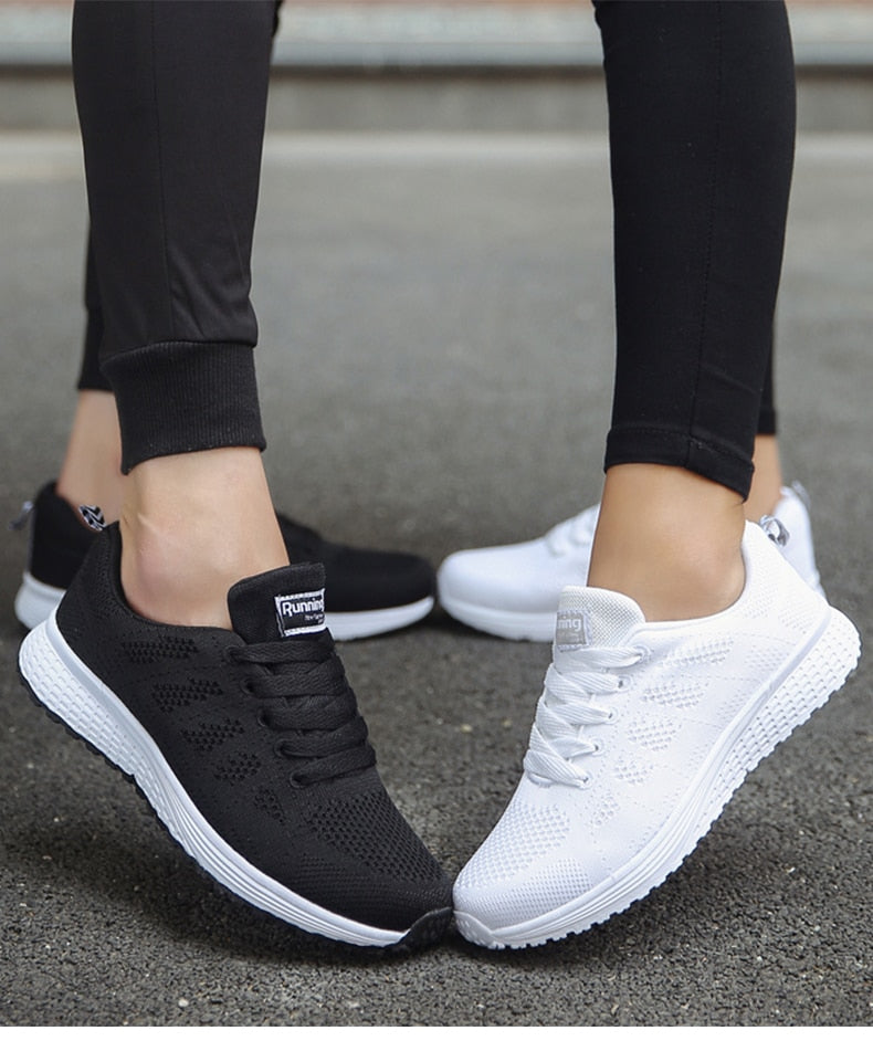 Damen Sneaker Leicht Atmungsaktiv Bequeme Laufschuhe für Alltag und Sport