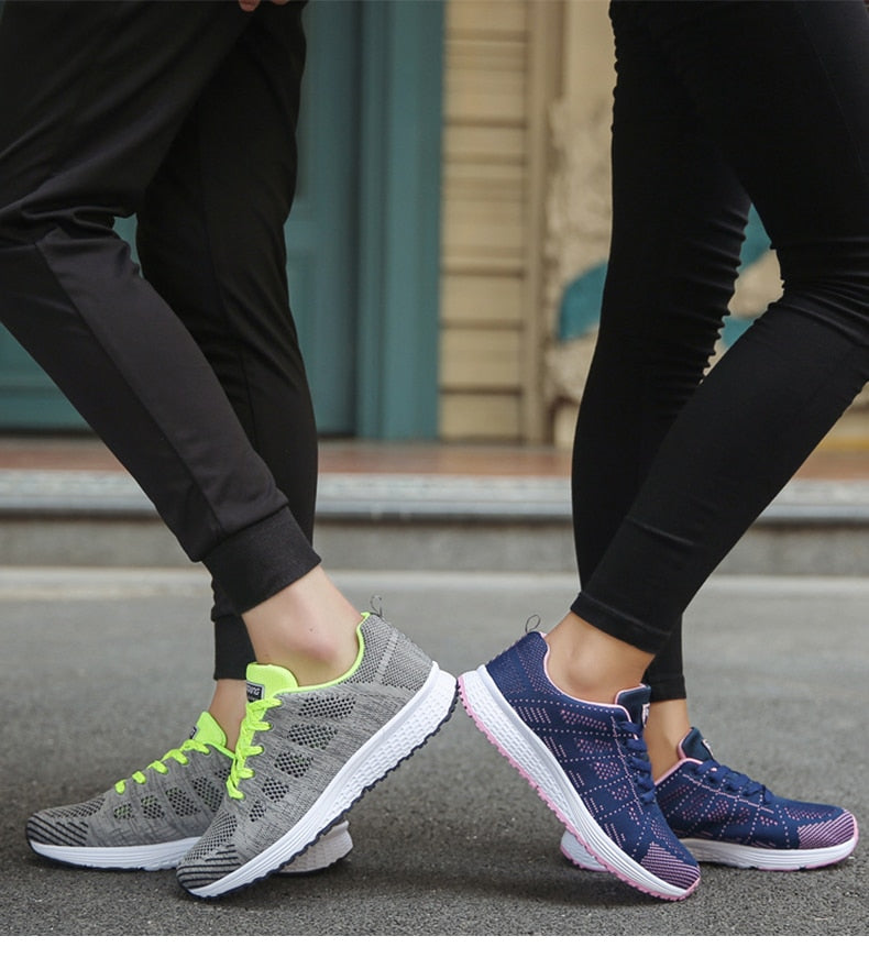 Damen Sneaker Leicht Atmungsaktiv Bequeme Laufschuhe für Alltag und Sport