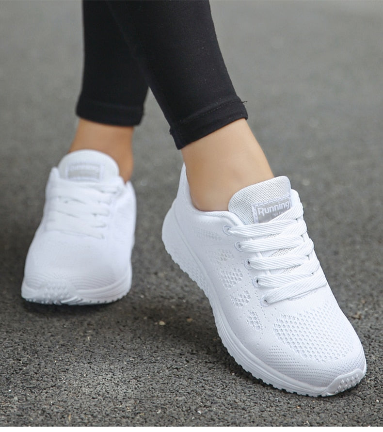 Damen Sneaker Leicht Atmungsaktiv Bequeme Laufschuhe für Alltag und Sport
