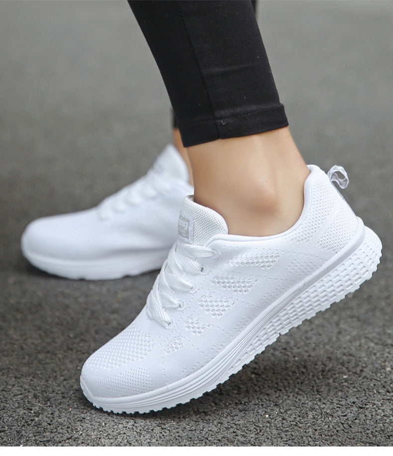 Damen Sneaker Leicht Atmungsaktiv Bequeme Laufschuhe für Alltag und Sport