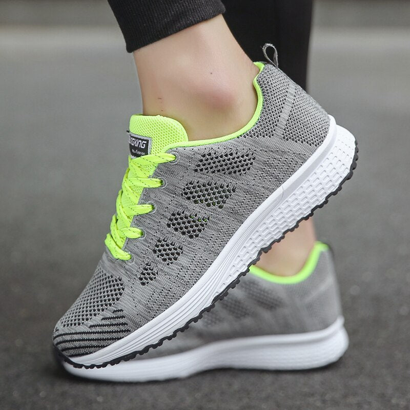 Damen Sneaker Leicht Atmungsaktiv Bequeme Laufschuhe für Alltag und Sport
