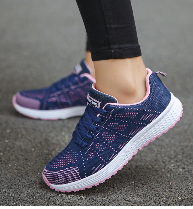 Damen Sneaker Leicht Atmungsaktiv Bequeme Laufschuhe für Alltag und Sport