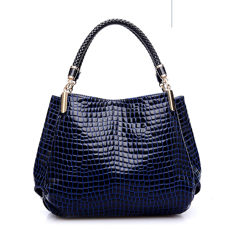 Leah – Damen Schultertasche mit Krokodil-Muster