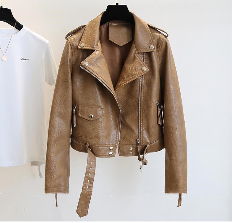 Hannah – Kurze Damenlederjacke für Frühling und Herbst