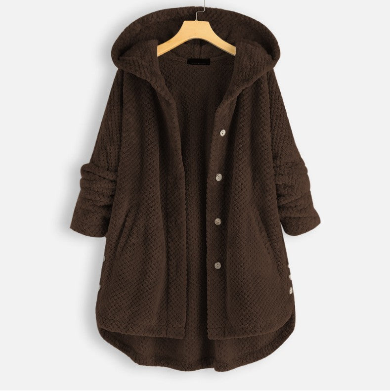 Wendy – Damen Kapuzenpullover aus doppelseitigem Samt