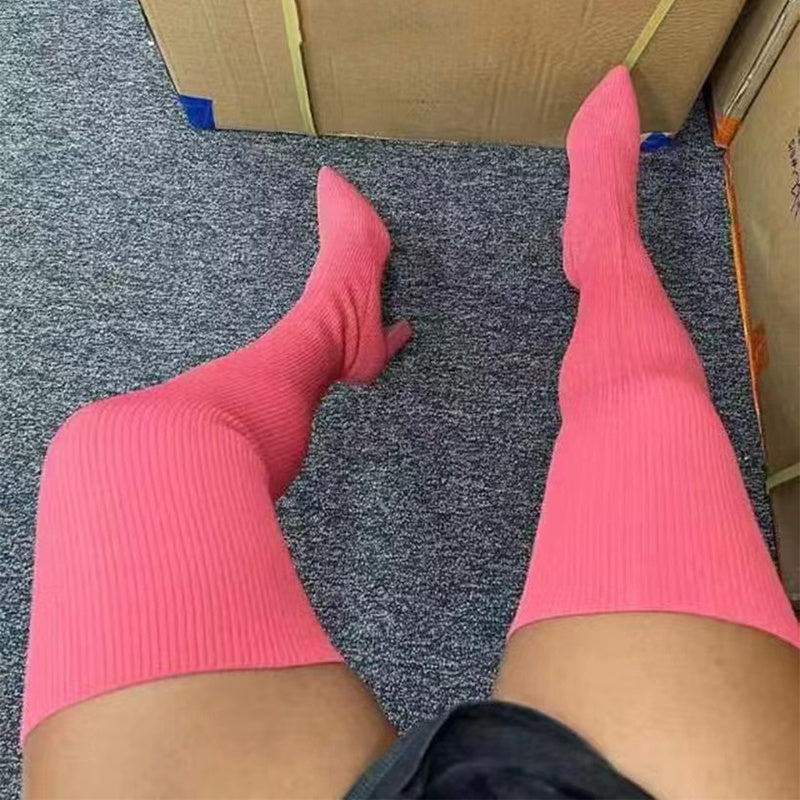 Lynda – Überknie-Stiefel mit Spitzem Zeh und Hohem Absatz