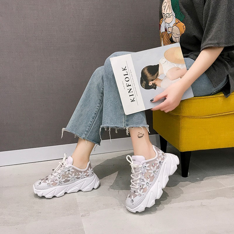 Linda – Damen Sneakers mit Atmungsaktivem Mesh und Dicke Sohle