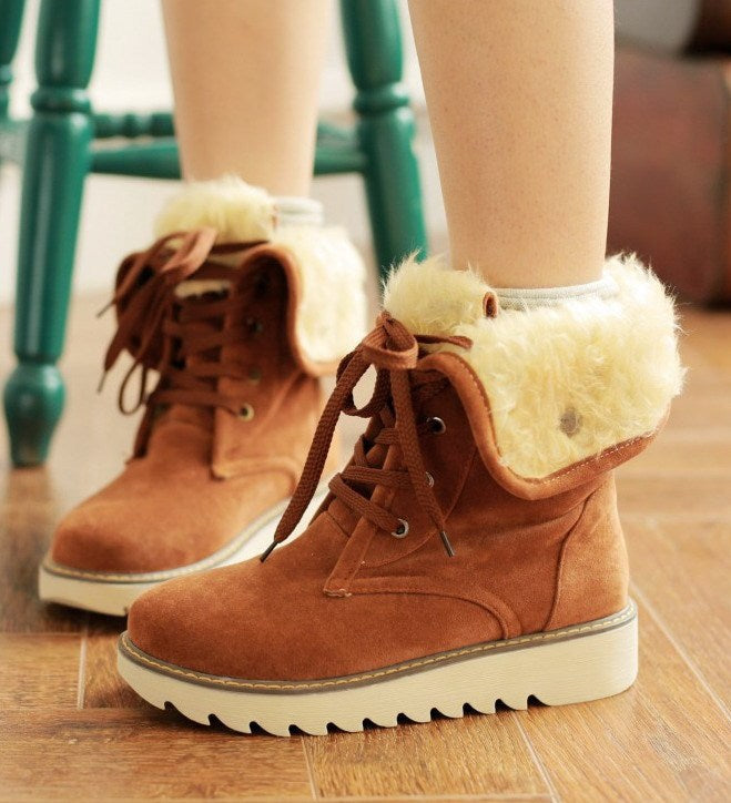 Kathleen – Gefütterte Damenstiefel mit Schnürung