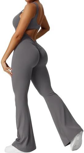 Melissa – Ärmellose Jumpsuits mit Schlaghose für Fitness und Yoga