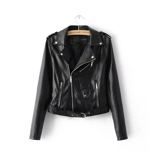 Gillian – Damen Lederjacke im koreanischen Stil für Herbst und Winter