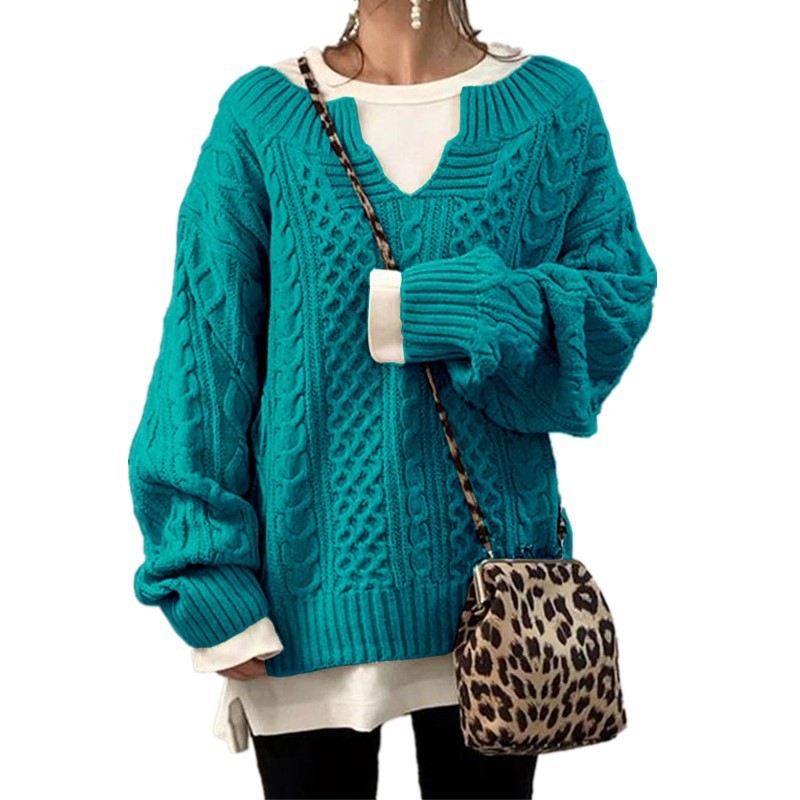 Linda – Lässiger Damenstrickpullover mit Leinenmuster
