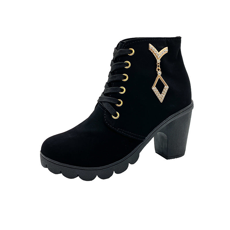 Sophie – Vielseitige Hohe Gummistiefel mit Absatz