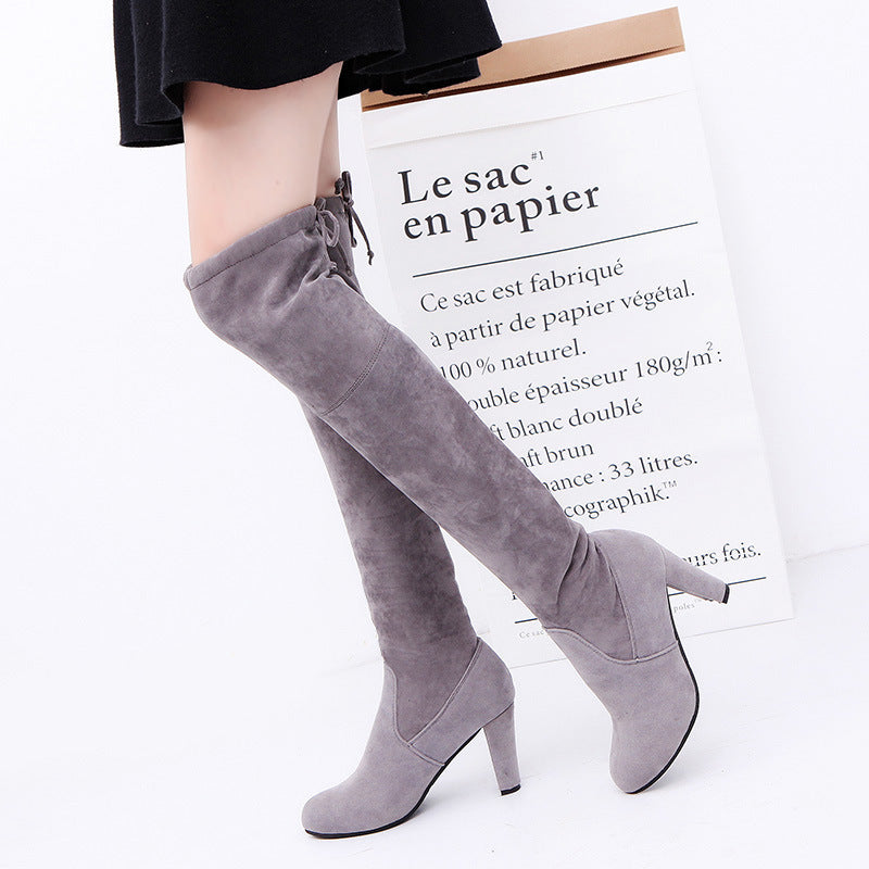 Heather – Kniehohe Damenstiefel mit Absatz