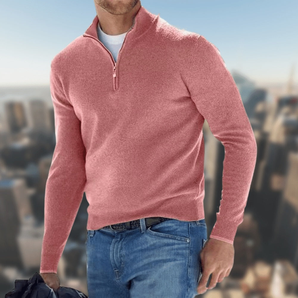 Robert – Langer Herren-Cardigan mit Knopfleiste für Herbst und Winter