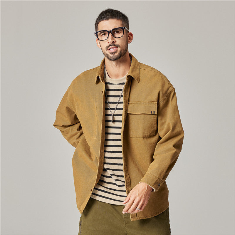 Jeff – Herbst Arbeitsjacke für Herren aus schwerer Baumwolle