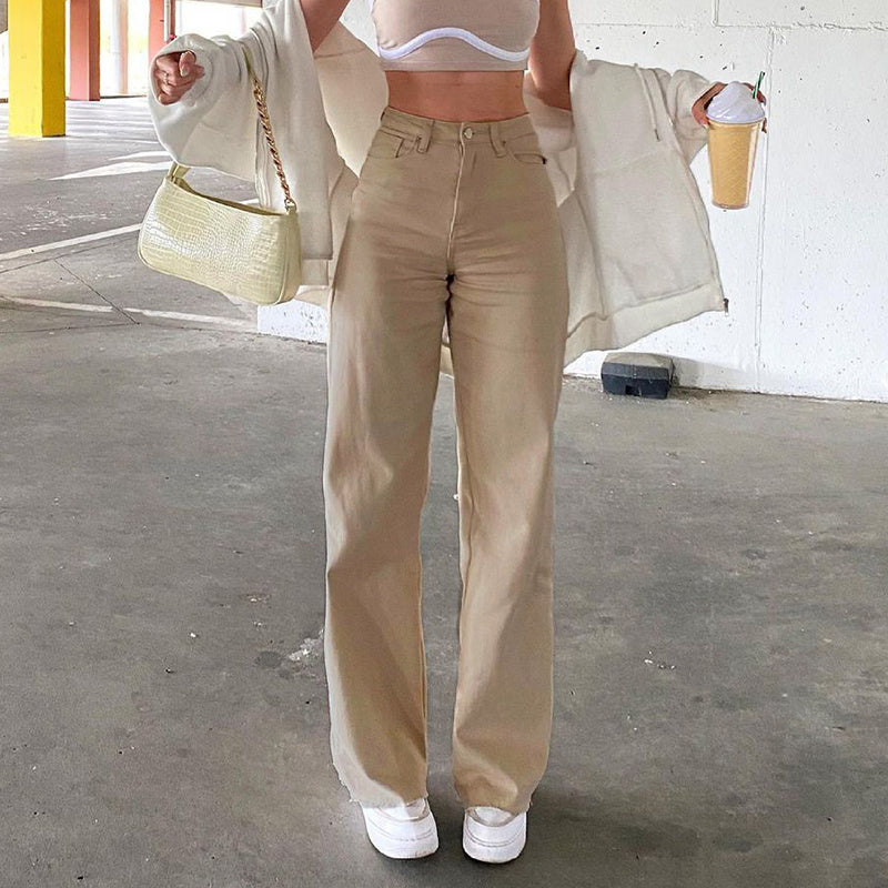 Tracy – Damenweite Hose in Khaki